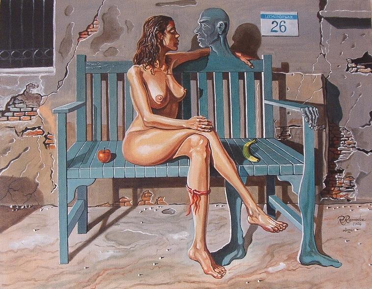 Surreal Painting - Clandestine Libido by Ramaz Razmadze Surreal Painting - Clandestine Libido by Ramaz Razmadze