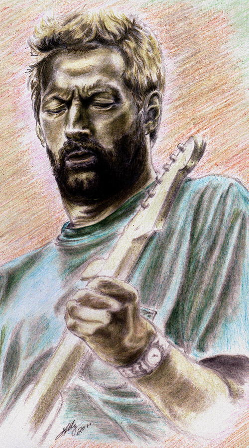 Clapton Drawing by Kathleen Kelly Thompson