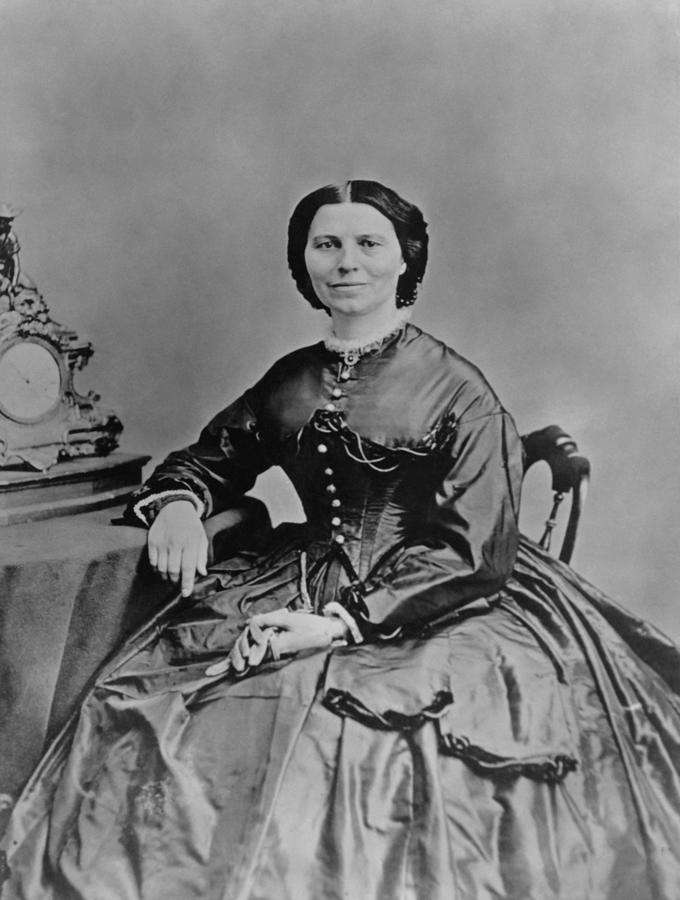 Clara Barton Portrait  Photograph by War Is Hell Store