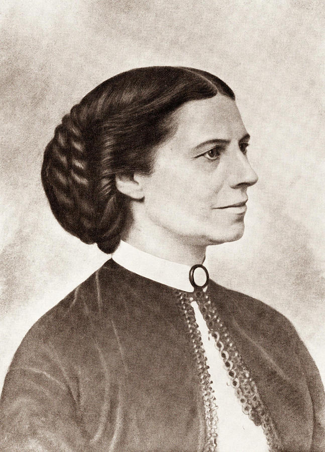 Clara Barton Profile Portrait Photograph by War Is Hell Store