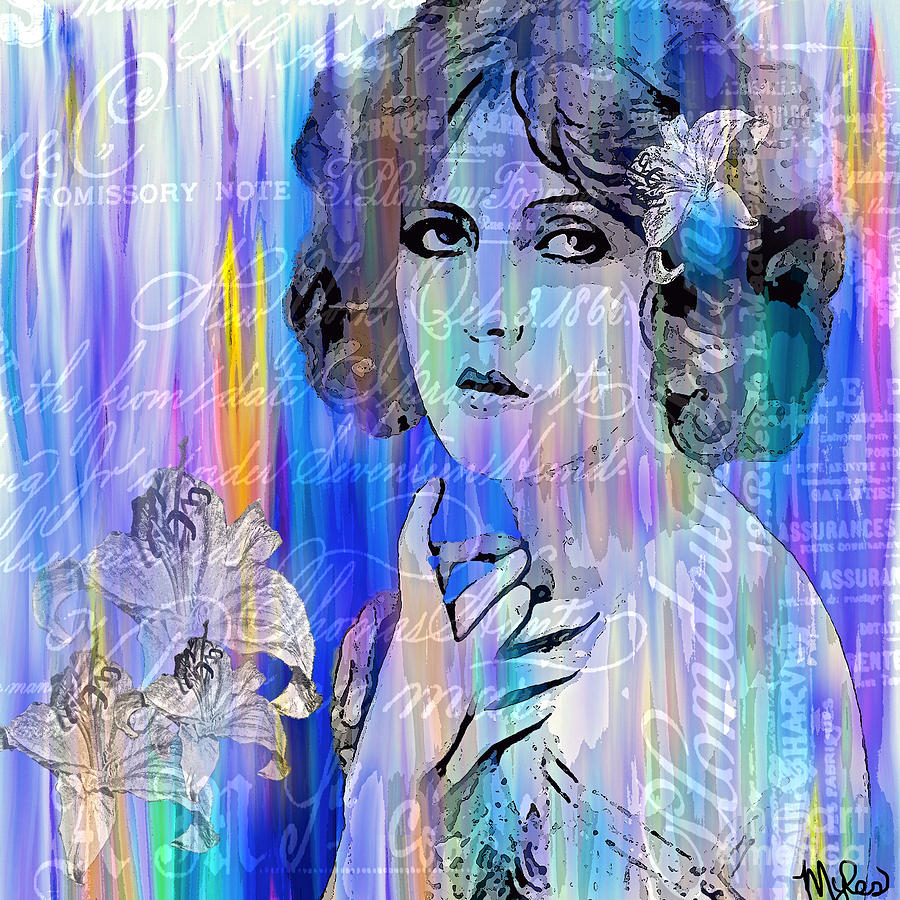 Clara Bow Ill See You IN New York Painting by Saundra Myles