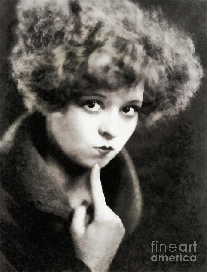 Hollywood Painting - Clara Bow, Vintage Actress by Esoterica Art Agency