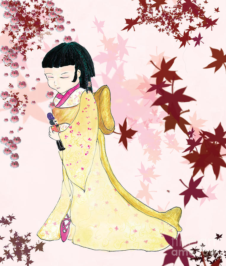 Clara In Kimono In The Nutcracker Ballet Drawing