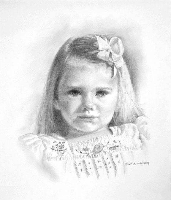 Portrait Painting - Clara by Pat Aube Gray Portrait Painting - Clara by Pat Aube Gray