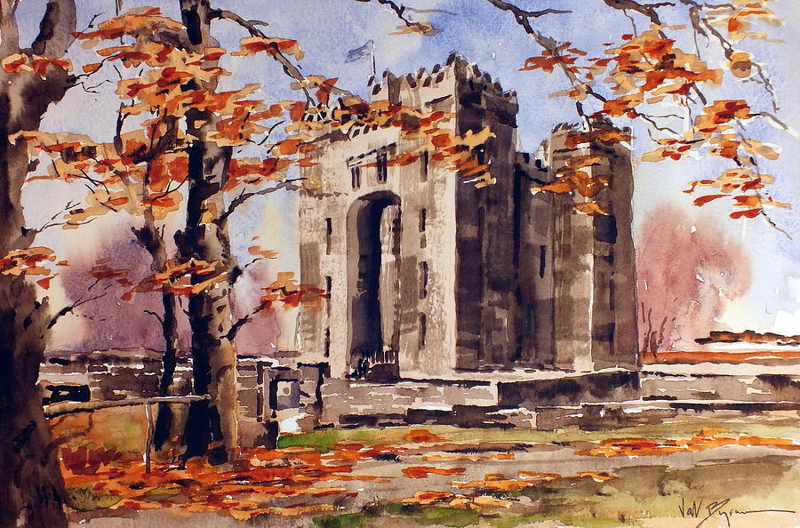 CLARE Autumn  at Bunratty Painting by Val Byrne