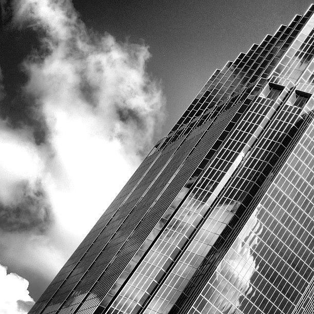 Architecture Photograph - @claresegreig #downtown #clouds by Clarese Greig