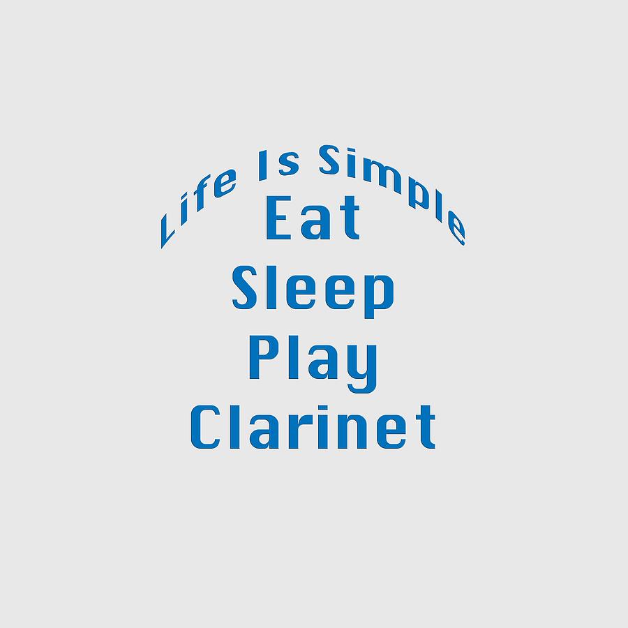 Clarinet Eat Sleep Play Clarinet 5512.02 Photograph by M K Miller