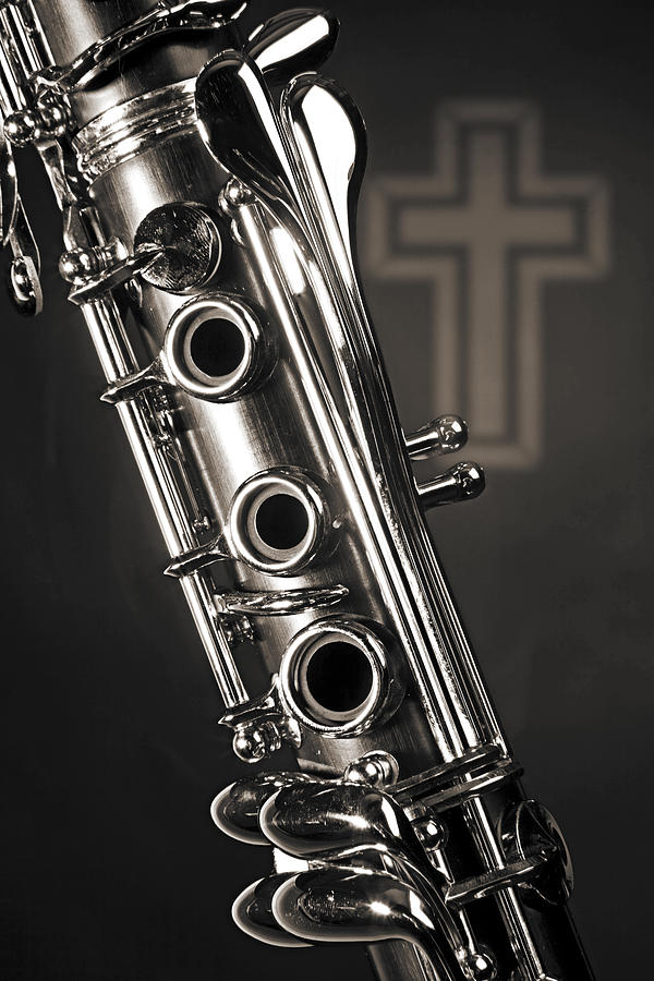 Clarinet Music Instrument with a Cross 3521.01 Photograph by M K Miller