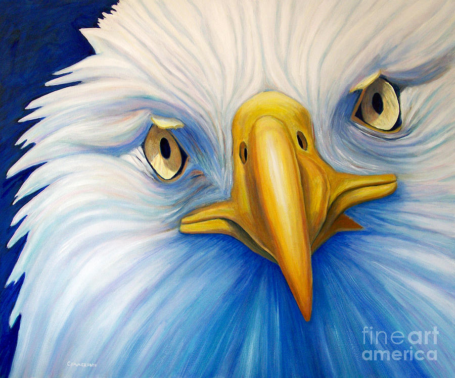 Eagle Painting - Clarity by Brian  Commerford