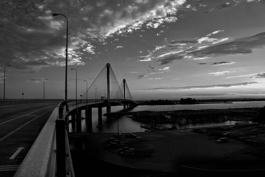 Clark Bridge in Black And White  Photograph by Buck Buchanan