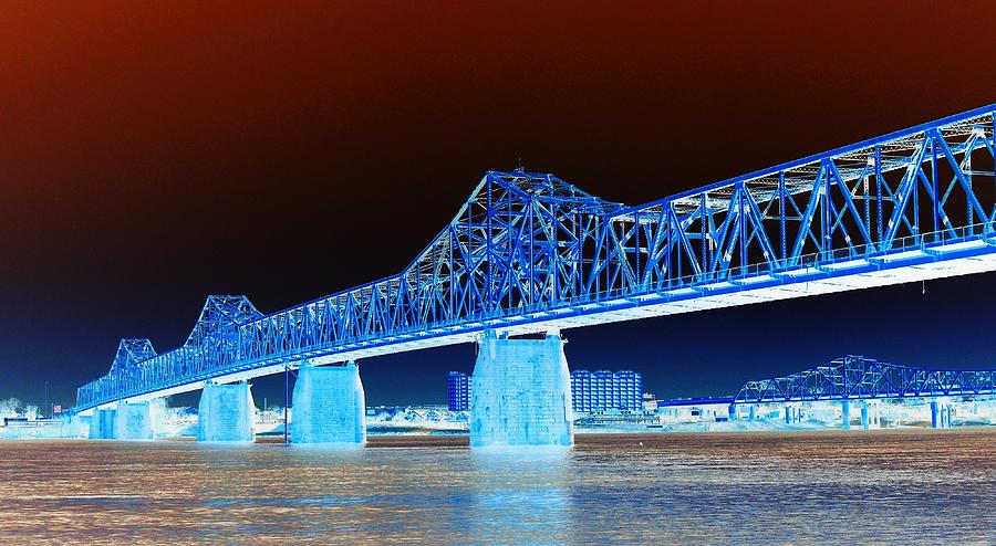 Clark Bridge Inversion Digital Art by Maxwell Krem