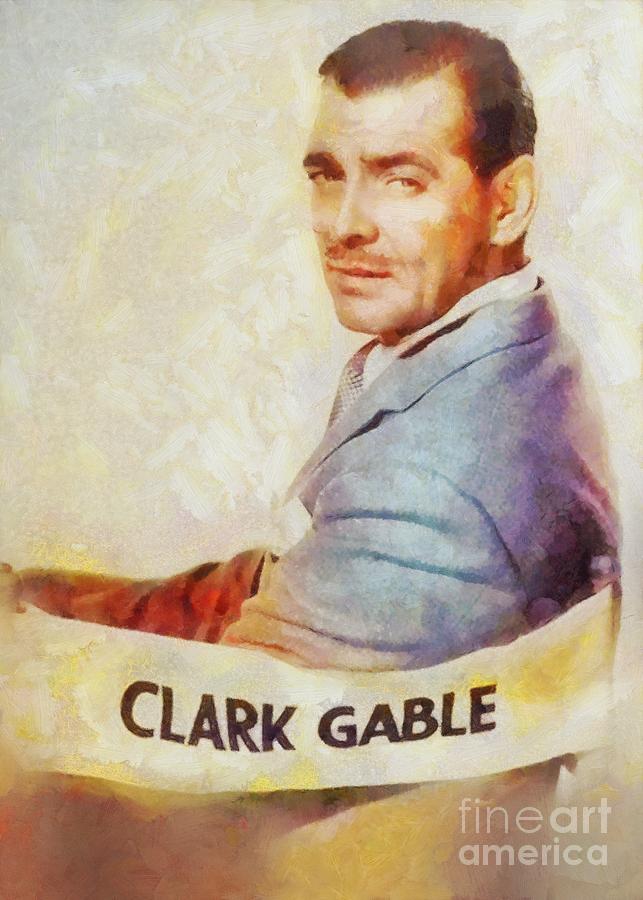 Hollywood Painting - Clark Gable, Actor by Esoterica Art Agency