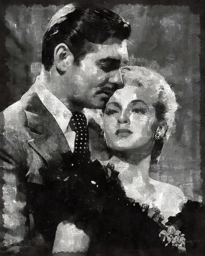 Clark Gable And Lana Turner Hollywood Legends Painting