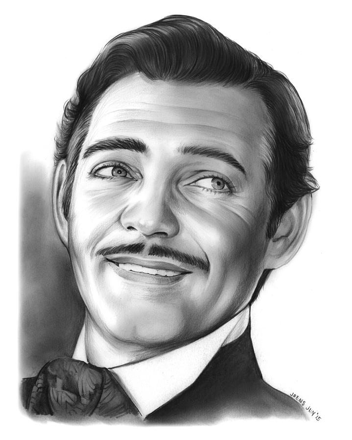 Clark Gable Drawing by Greg Joens