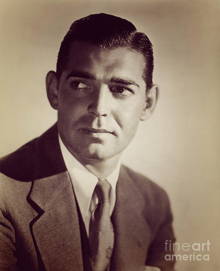 Hollywood Photograph - Clark Gable, Vintage Movie Star by Esoterica Art Agency