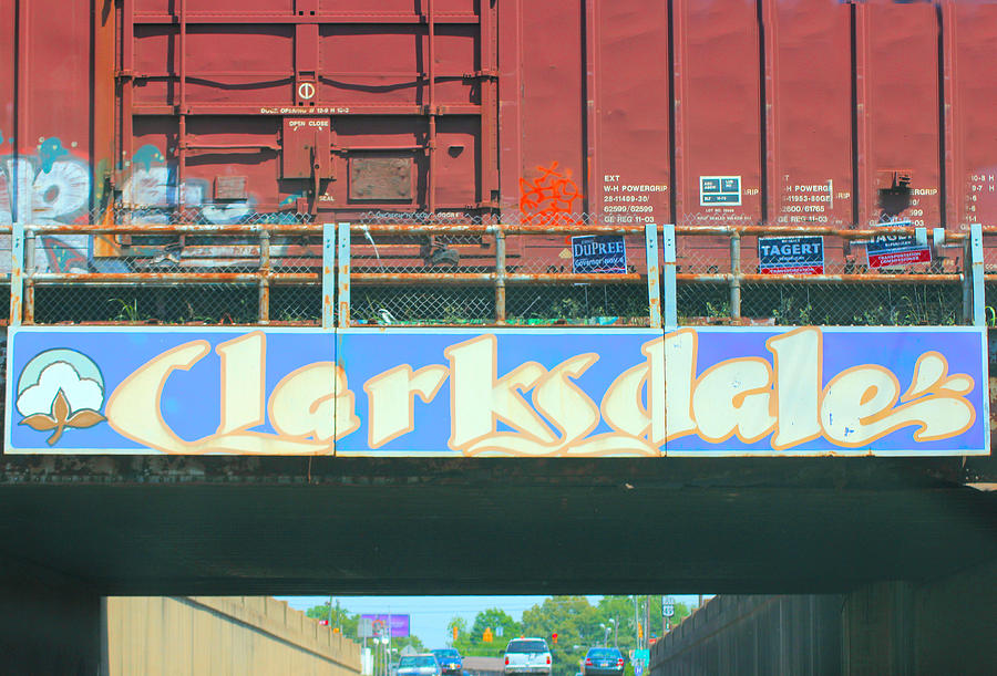 Train Photograph - Clarksdale Overpass by Karen Wagner