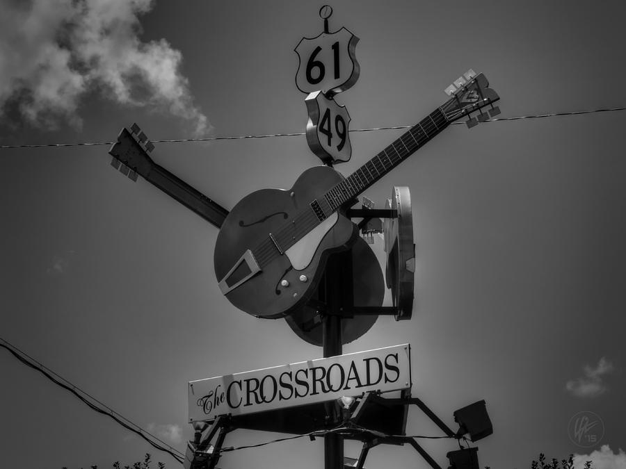 Clarksdale - The Crossroads 001 BW Photograph by Lance Vaughn