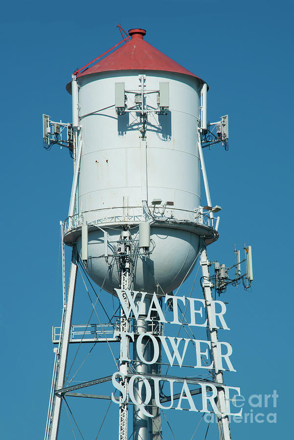 Clarksville Water Tower Square Photograph by Bob Phillips