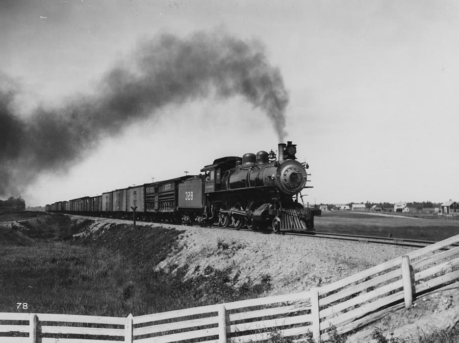 Class 1 Steam Engine Pulling Freight Cars Near Fairchild  Photograph by Chicago and North Western Historical Society