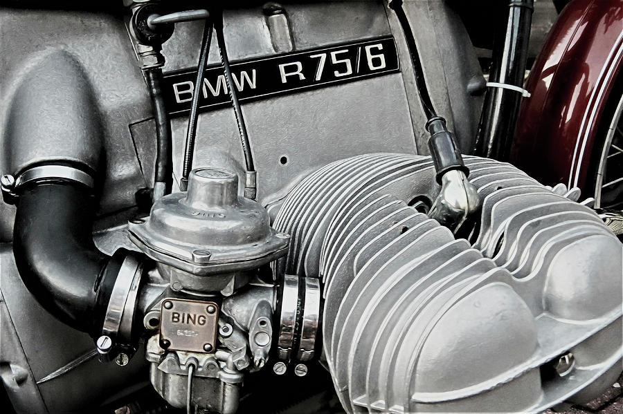 Classic B M W Boxer Motorcycle Engine Digital Art By Daniel Hagerman