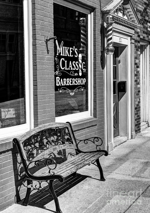 Classic Barbershop BW Photograph by Mel Steinhauer