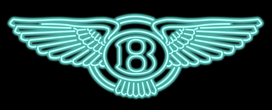 Classic Bentley Neon Sign Digital Art by Ricky Barnard