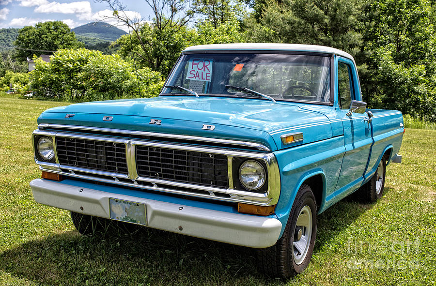 Classic Blue Ford Pickup Truck