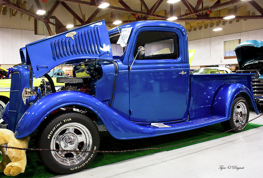 Truck Photograph - Classic Blue Ford Truck by Tyra OBryant