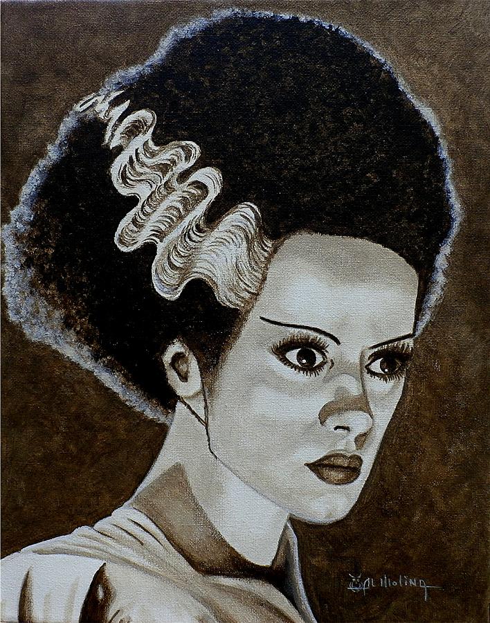 Classic Bride of Frankenstein Painting by Al  Molina