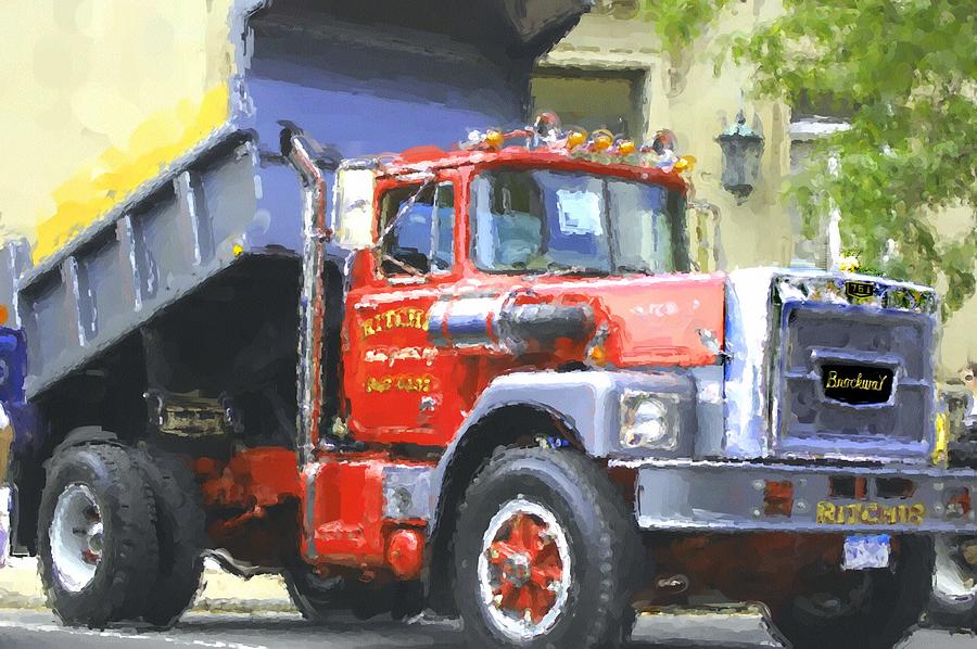 Truck Photograph - Classic Brockway Dump Truck by David Lane