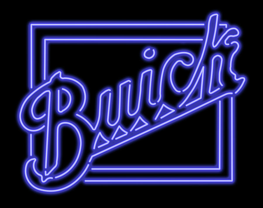 Vintage Digital Art - Classic Buick Neon Sign by Ricky Barnard