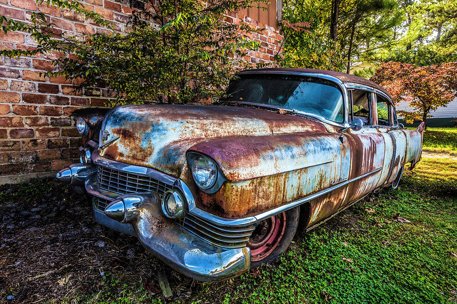 Classic Cadillac in HDR Detail Photograph by Debra and Dave Vanderlaan
