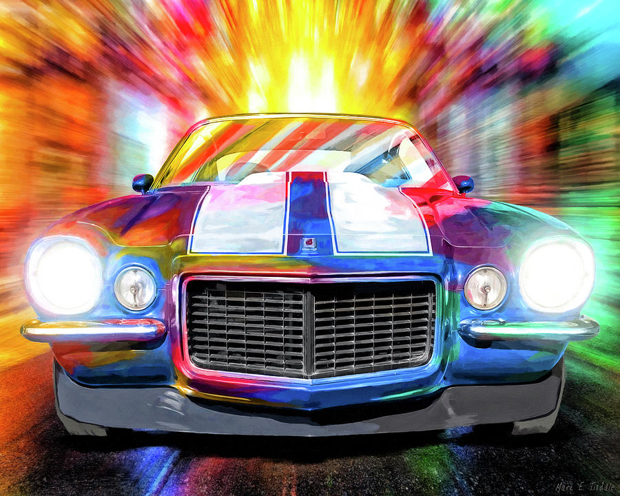 Classic Mixed Media - Classic Camaro Nights by Mark Tisdale