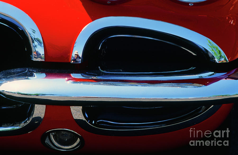 Classic Car Chrome Abstract Chevy Corvette Photograph by Rick Bures