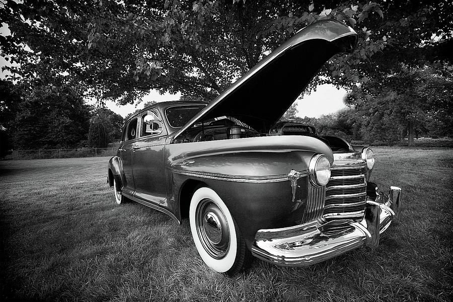 Classic Car Oldsmobile BW Photograph by Dan Carmichael