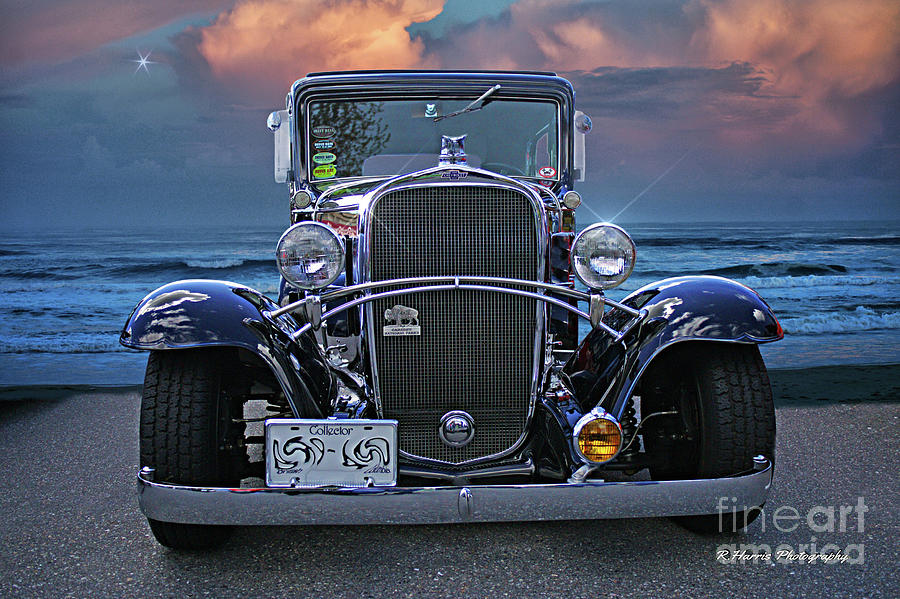 Classic Car on the Beach Photograph by Randy Harris