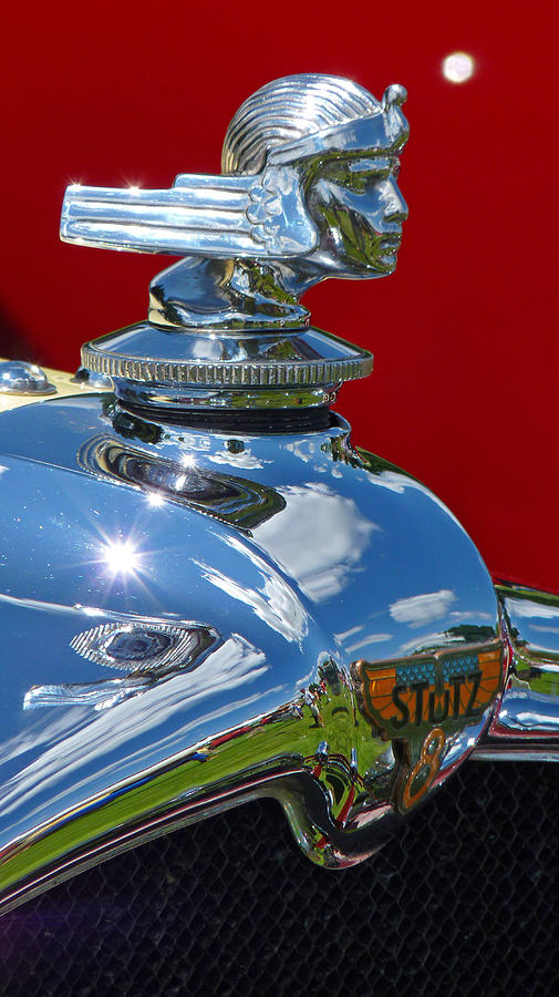 Classic Car Stutz Hood Ornament Photograph by Garth Glazier
