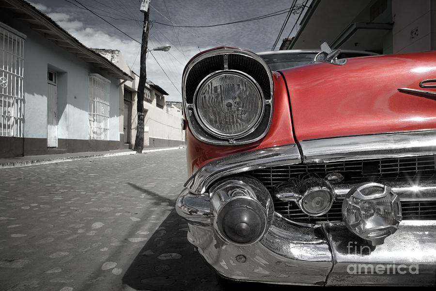 Car Photograph - Classic Car - Trinidad - Cuba by Rod McLean