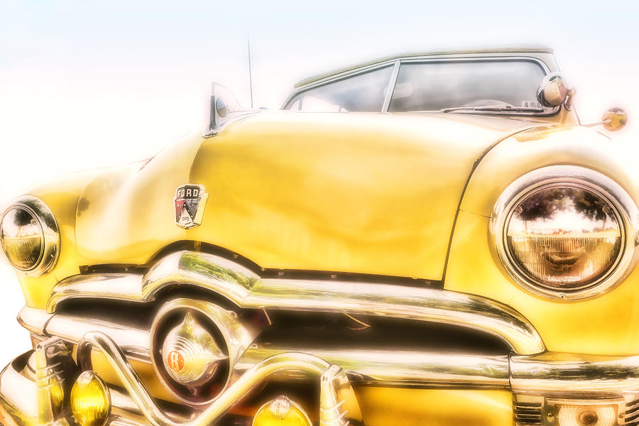 Classic Car Yellow Ford Rag Top Photograph by Ann Powell
