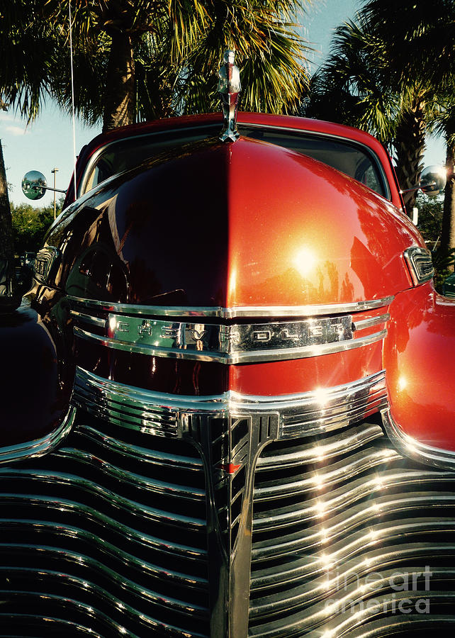 Classic Cars - 1941 Chevy Special Deluxe Business Coupe - hood and grille Photograph by Jason Freedman