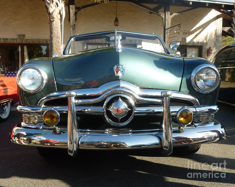 Classic Cars - 1950 Ford Custom - front end Photograph by Jason Freedman