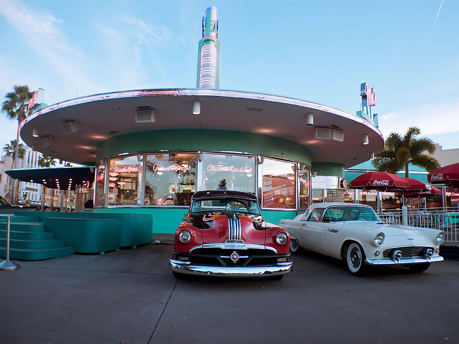 Car Photograph - Classic cars at Mels Drive in by Brian Murphy