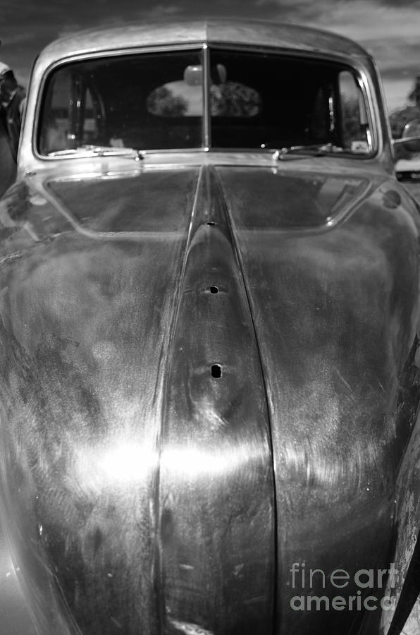 Car Photograph - Classic Cars - Ford - Bare Metal Hood and Windshield by Jason Freedman