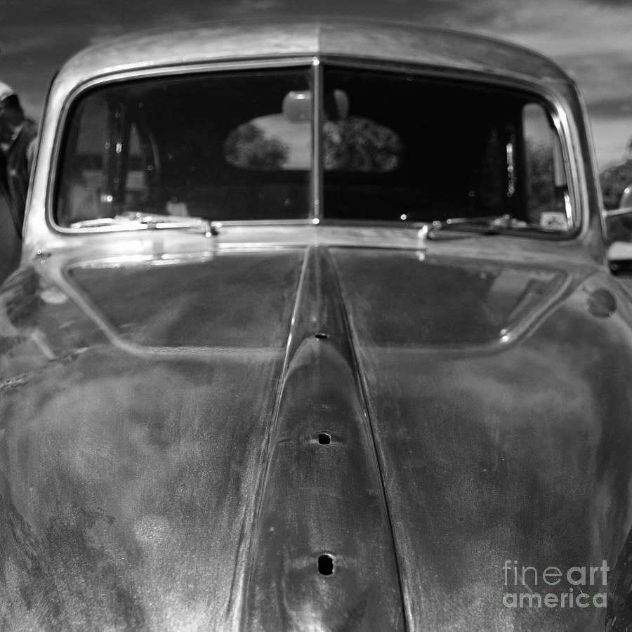 Classic Cars - Ford - Bare Metal Hood Lanscape Photograph by Jason Freedman