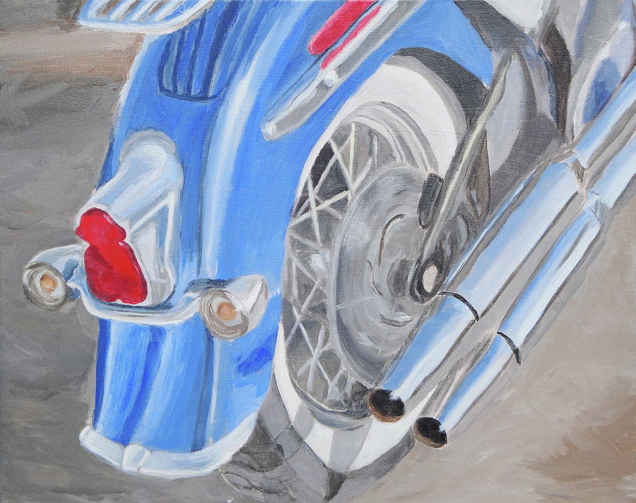 Motorcycle Painting - Classic Chrome by James Lopez
