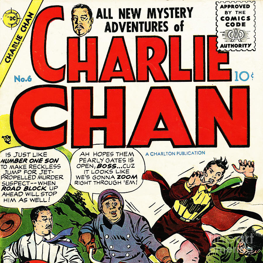 Classic Comic Book Cover Charlie Chan 6 square Photograph by Wingsdomain Art and Photography