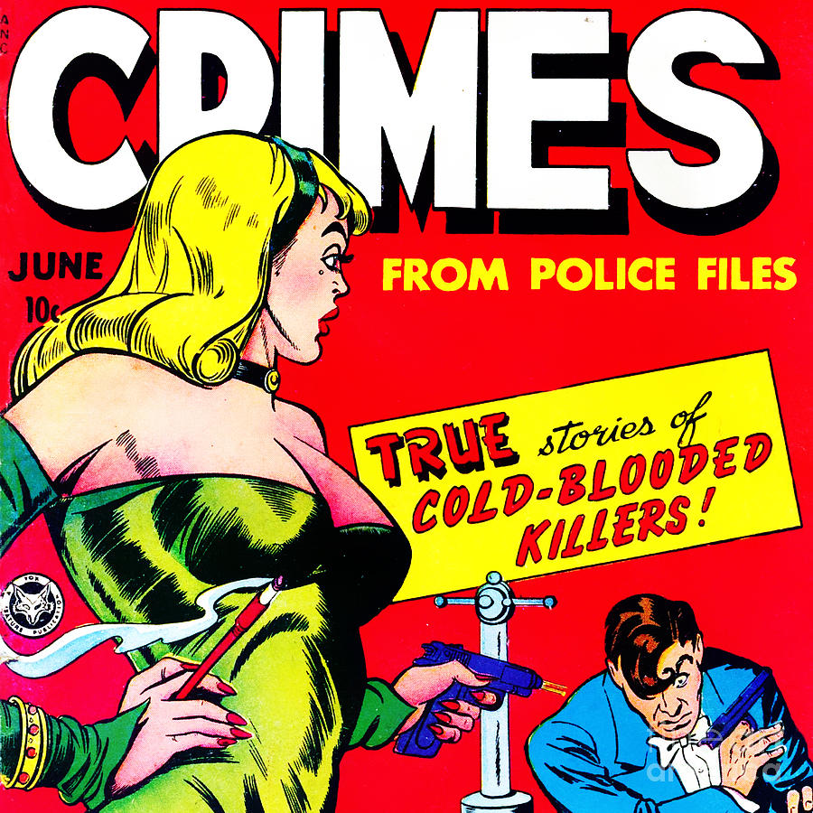 Classic Comic Book Cover Famous Crimes From Police Files 0112 sq Photograph by Wingsdomain Art and Photography
