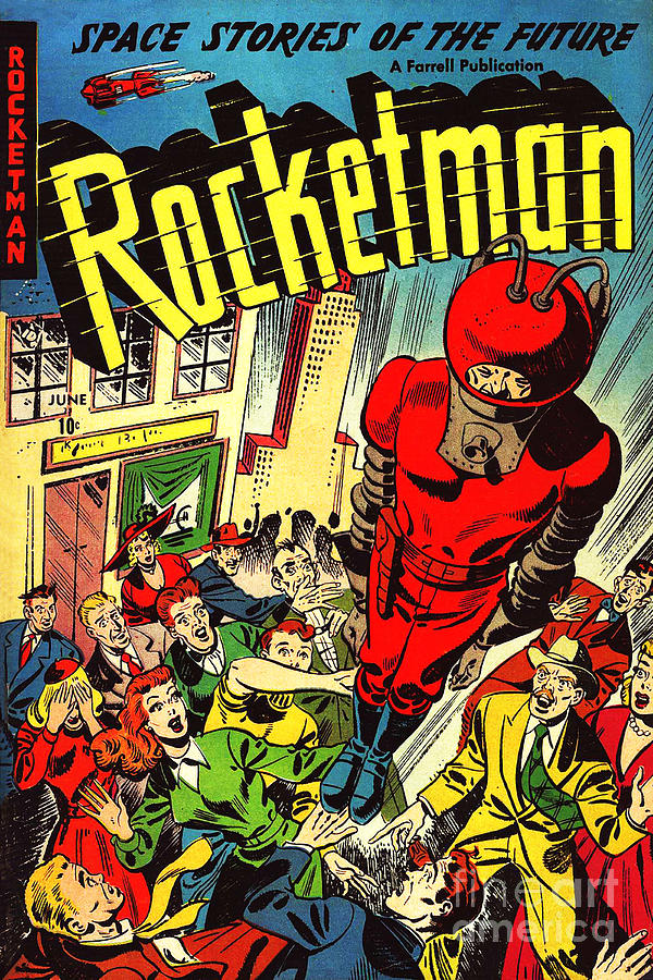 Classic Comic Book Cover Rocketman June Photograph by Wingsdomain Art and Photography