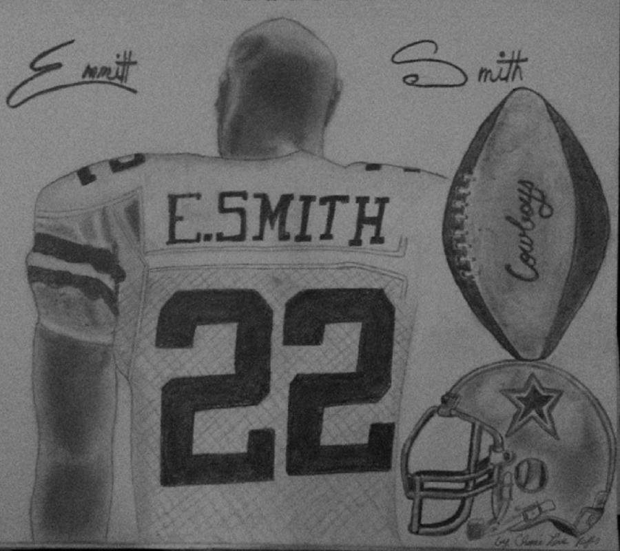 Emmit Painting - Classic Football by Love Reyes Emmit Painting - Classic Football by Love Reyes