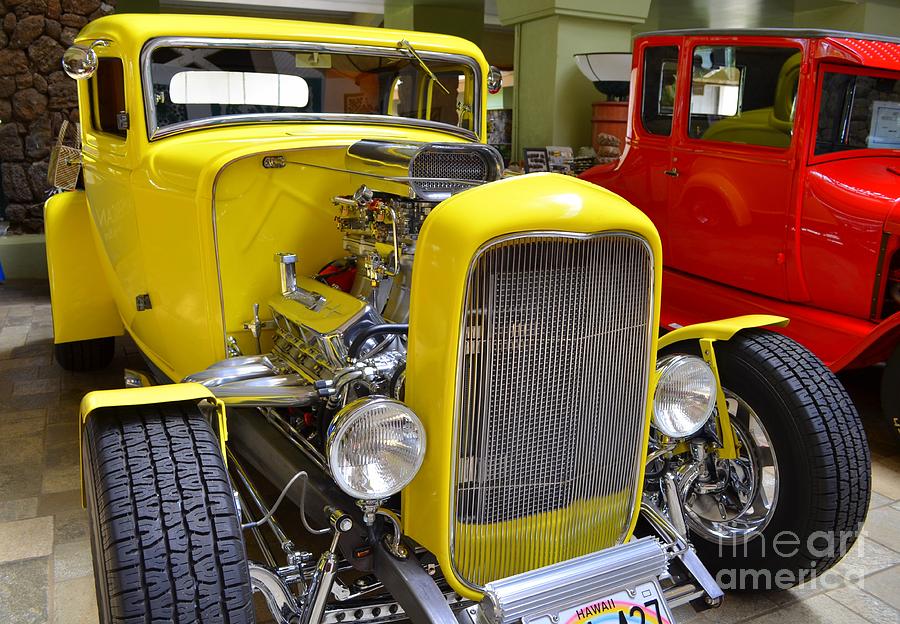 Classic Ford Model A In Yellow Photograph